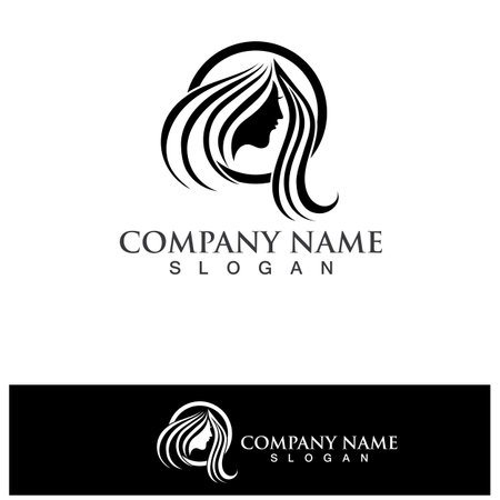 Hair treatments logo vector iconのイラスト素材