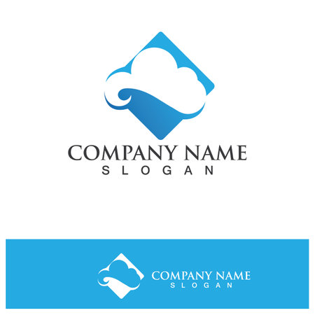 Cloud Logo And Symbol Icon template vector icon illustrationのイラスト素材