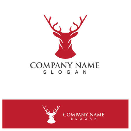 Deer head Logo Template vector icon illustration designのイラスト素材