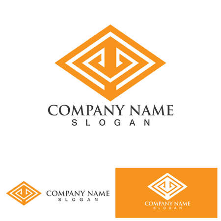 Pyramid Logo and symbol vector elementのイラスト素材