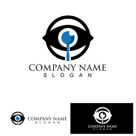 Search eye  logo and symbol template vectorのイラスト素材