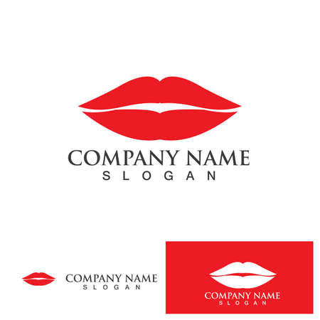 Lips woman logo and symbol vectorのイラスト素材