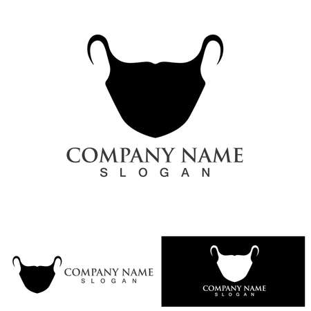 Face protection  Mask Vector logo. Medical Mask logo vector icon illustration designのイラスト素材