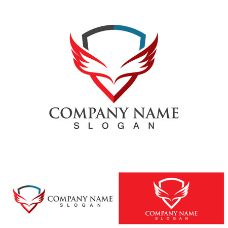 Wing bird  Logo Template vectorのイラスト素材