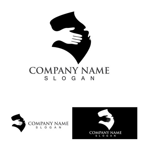 Pregnant logo template vector icon illustration designのイラスト素材