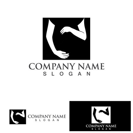 Pregnant logo template vector icon illustration designのイラスト素材