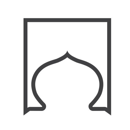 Mosque Window Vector Iconのイラスト素材