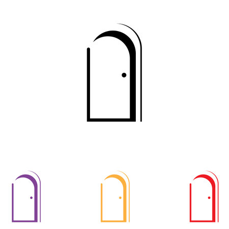 Door logo and symbol vectorのイラスト素材