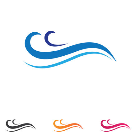 Wave water beach logo vectorのイラスト素材