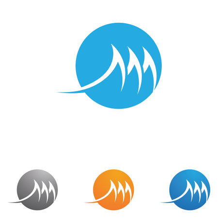 Wave water beach logo vectorのイラスト素材