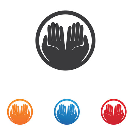 Hand hope logo and symbols template icons appのイラスト素材