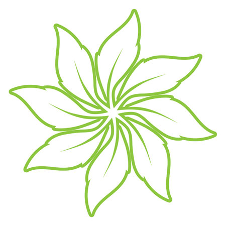 Leaf green ornament design and symbol vector templateのイラスト素材