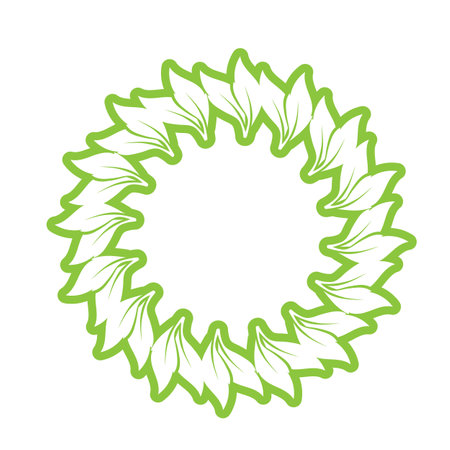 Leaf green decoration circle  logo and symbol vector templateのイラスト素材