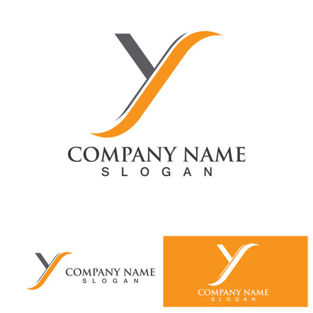Y Letter Logo Template vector icon illustration designのイラスト素材
