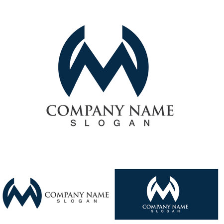 M Letter Logo Template vector illustration designのイラスト素材