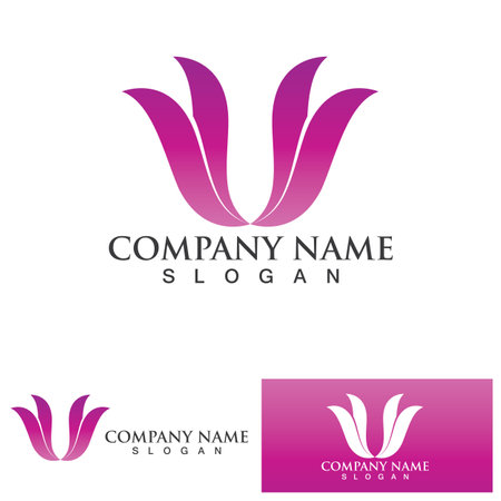 yoga logo design stock. human meditation in lotus flower vector illustrationのイラスト素材
