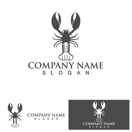 lobster logo and symbol vectorのイラスト素材