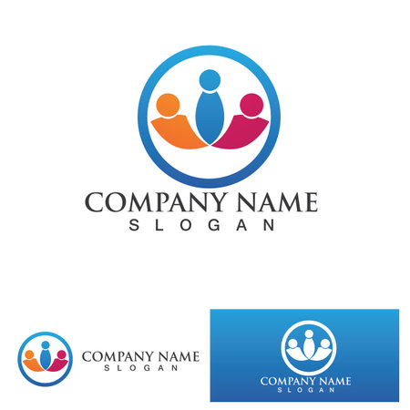 Adoption children logo and symbol healthのイラスト素材