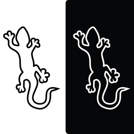 House lizard vector print templateのイラスト素材