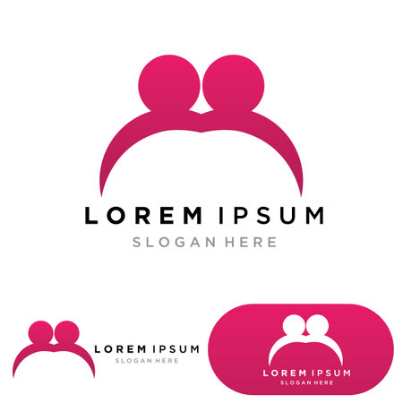 Adoption children logo and symbol healthのイラスト素材