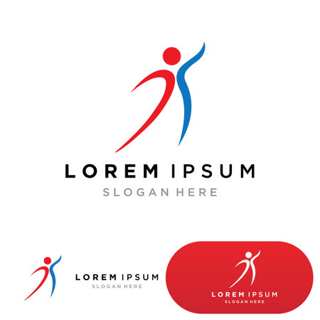 Healthy Life People Logoのイラスト素材