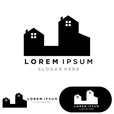Real Estate, Property and Construction Logo designのイラスト素材