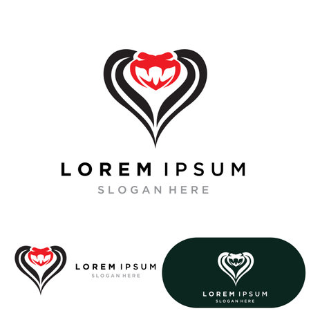 viper snake logo design element  danger snake icon. viper symbolのイラスト素材