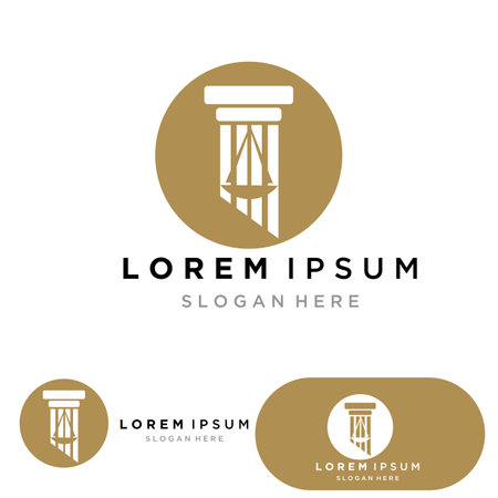 justice law Logo Template vector illustration designのイラスト素材