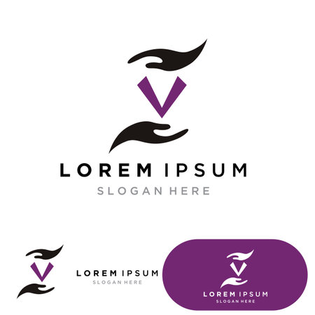 V Letter Logo and symbol vector templateのイラスト素材