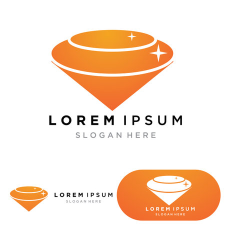 Diamond Logo Template vector icon illustration designのイラスト素材