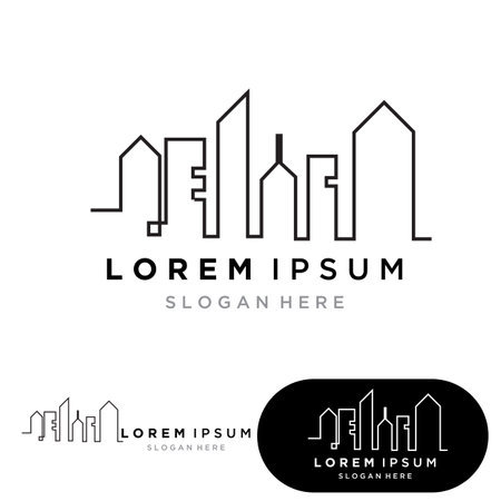 Modern City skyline. city silhouette. vector illustration in flat designのイラスト素材