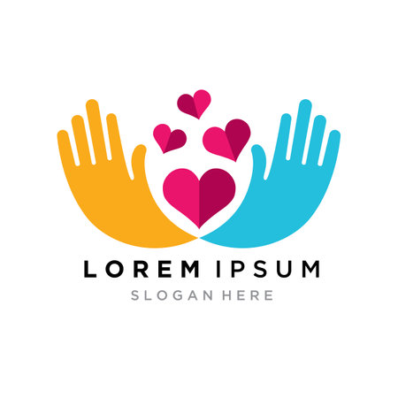 Hand care logo template vector designのイラスト素材