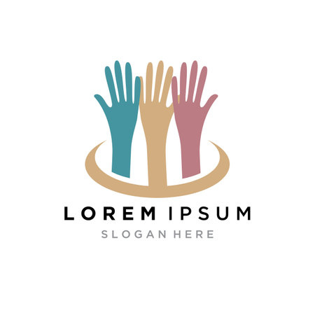 Hand care logo template vector designのイラスト素材