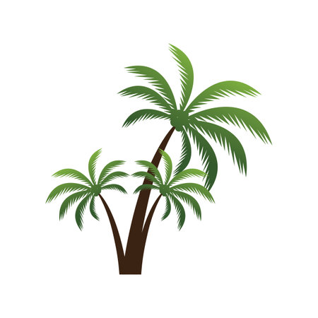 Tropical island illustration design templateのイラスト素材
