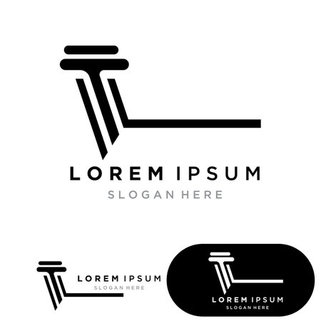 Law Firm Pillar Logo Template-Vectorのイラスト素材