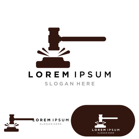 Law Firm logo and icon design template-vectorのイラスト素材