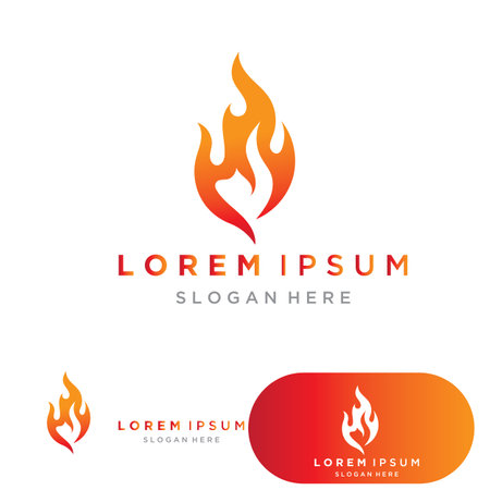 fire flame logo icon vector design templateのイラスト素材