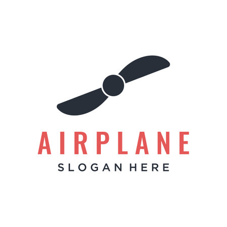Abstract logo template propeller of airplane, windmill, fan.Logo for aviation,company,brand,industry. With a modern concept.のイラスト素材