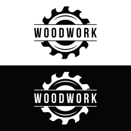 Wood saw premium logo design with vintage carpentry tools.Logo for business, carpentry, lumberjack, label, badge.のイラスト素材