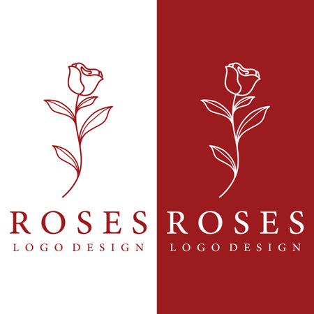 Logos of flowers, roses, lotus flowers, and other types of flowers. By using the concept of vector design.のイラスト素材