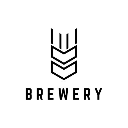 Premium quality vintage craft beer logo template. For badges, emblems, beer companies, bars, taverns.のイラスト素材