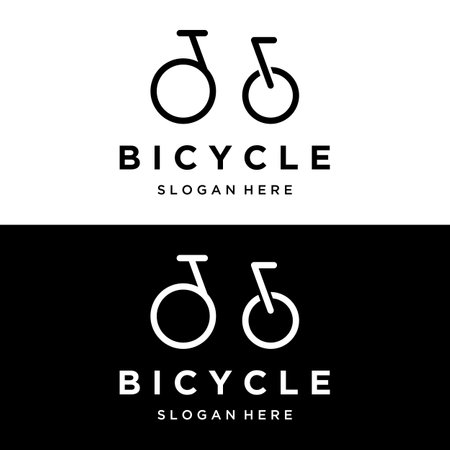 Creative design geometric bicycle logo isolated background.Racing bicycle, competition, sport.のイラスト素材
