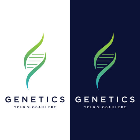 DNA element logo. Bio tech, DNA people, bio DNA, spiral DNA. Logo can be for science, pharmacy and medical.のイラスト素材