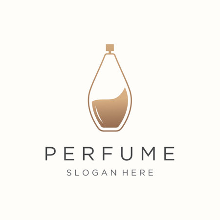 Isolated luxury perfume perfume cosmetic creative logo can be used for business, company, cosmetic and perfume shop.のイラスト素材