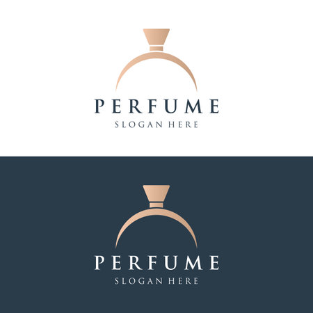 Isolated luxury perfume perfume cosmetic creative logo can be used for business, company, cosmetic and perfume shop.のイラスト素材