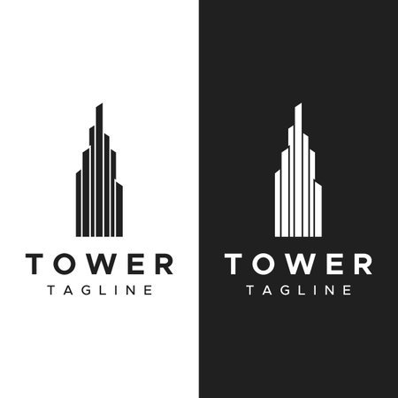 French eiffel tower building Logo Design and high tower.With vector illustration edits.のイラスト素材