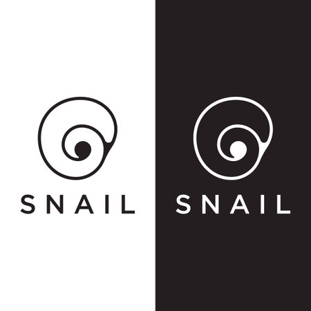 Creative and unique colorful snail and snail shell animal logo design.のイラスト素材