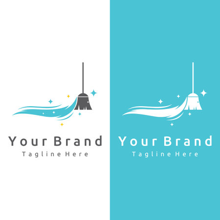 Cleaning logo.Cleaning protection,house cleaner with washing spray and cleaning tools.のイラスト素材