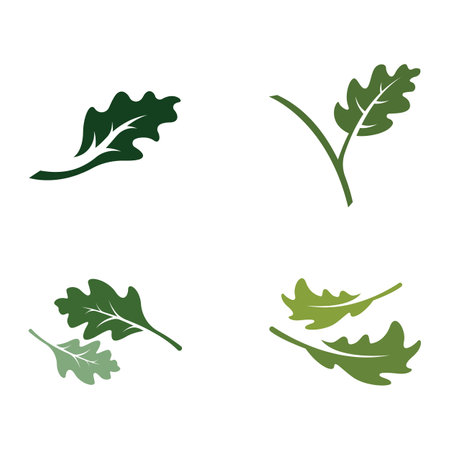 Autumn oak leaf logo and oak tree logo. With editing vector illustration.のイラスト素材