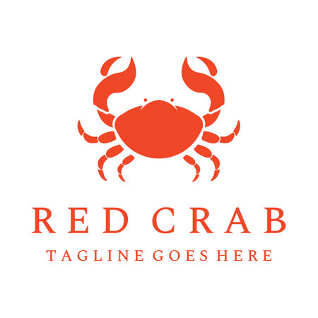 Abstract crab or seafood logo for business, restaurant and shop.のイラスト素材